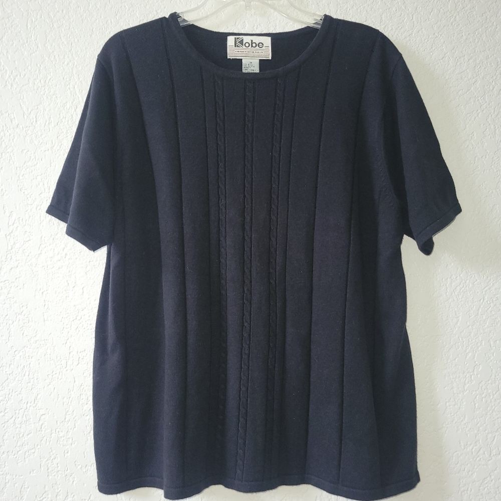 Black Short Sleeve Sweater size 1X